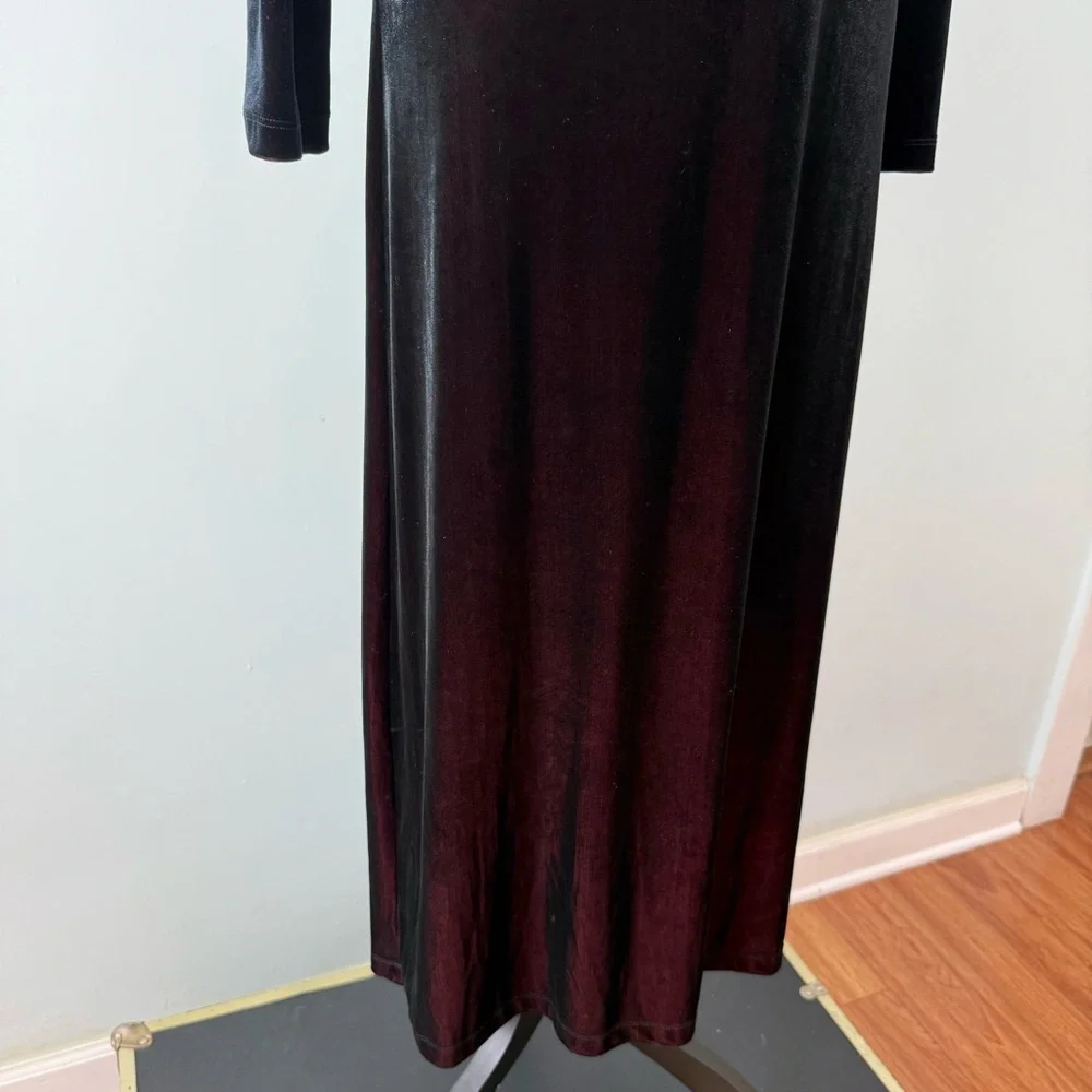 Vintage CDC Caren Desiree  Company Elegant Black Velvet Dress and Cardigan Set M - Picture 4 of 15